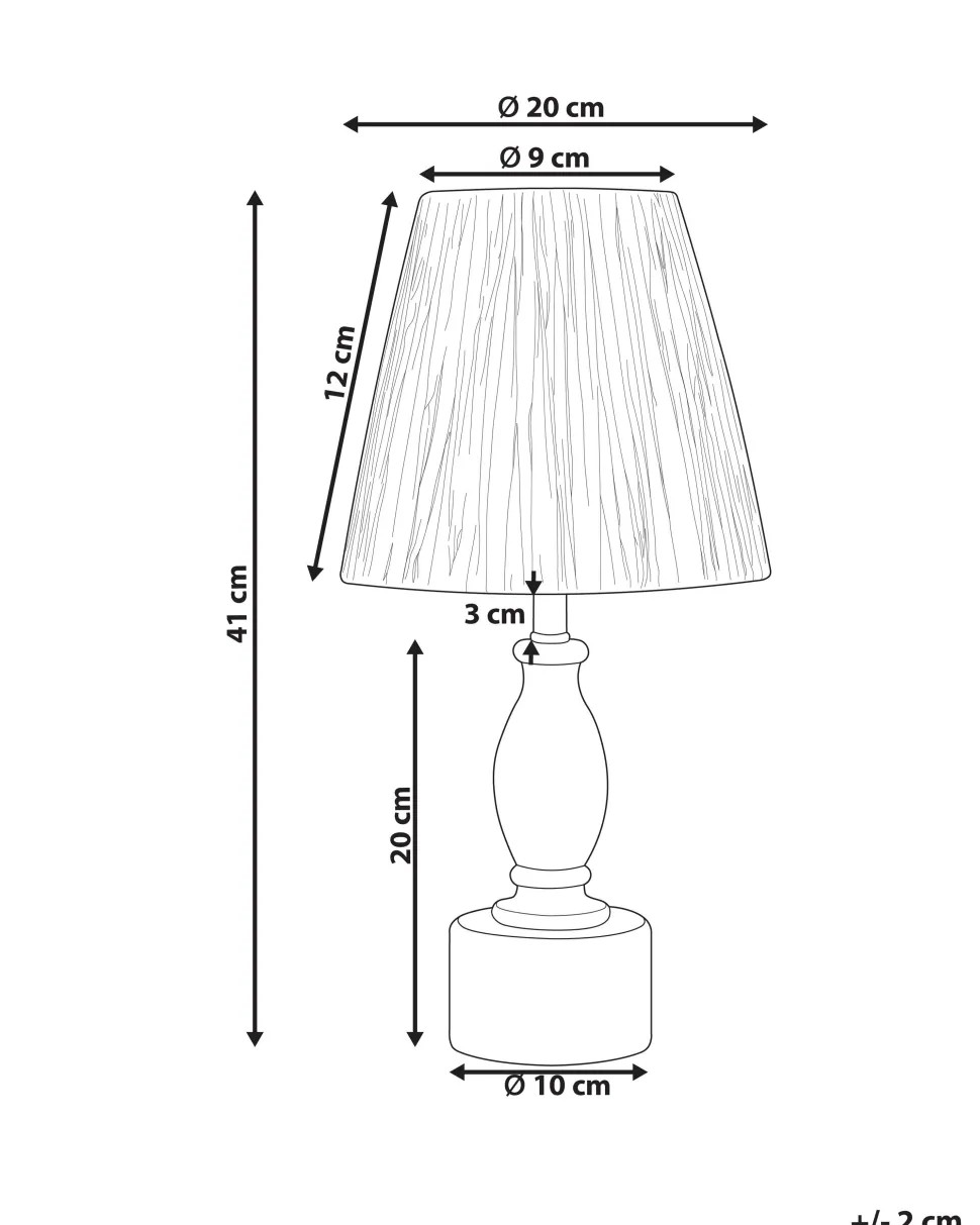 Candeeiro De Mesa Em Madeira Clara 41 Cm Morona