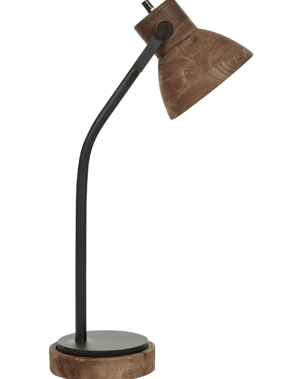 Candeeiro De Mesa Em Madeira De Mango 62 Cm Kolar