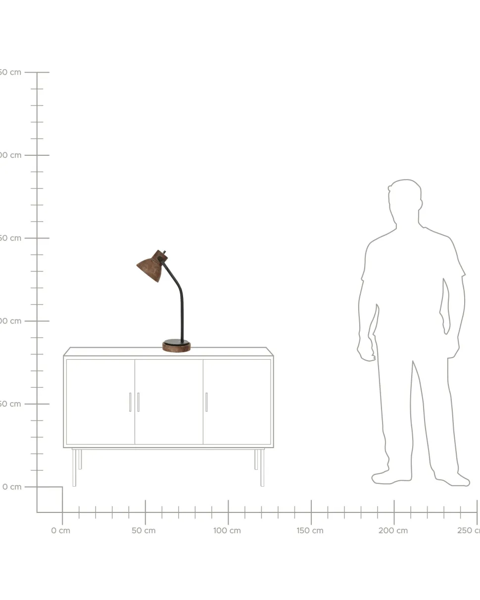 Candeeiro De Mesa Em Madeira De Mango 62 Cm Kolar