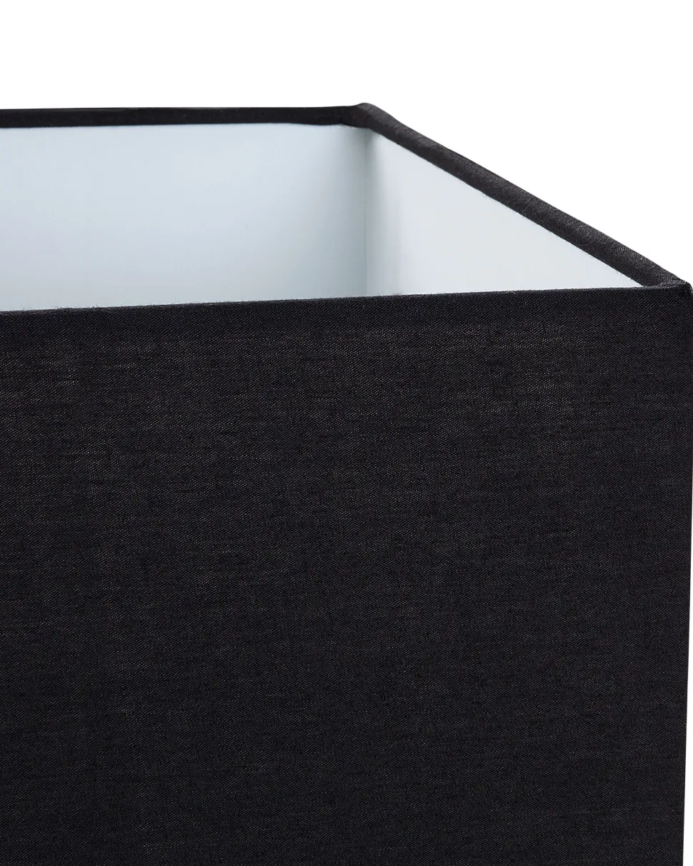 Candeeiro De Mesa Em Metal Prateado E Abajur Preto Yasuni