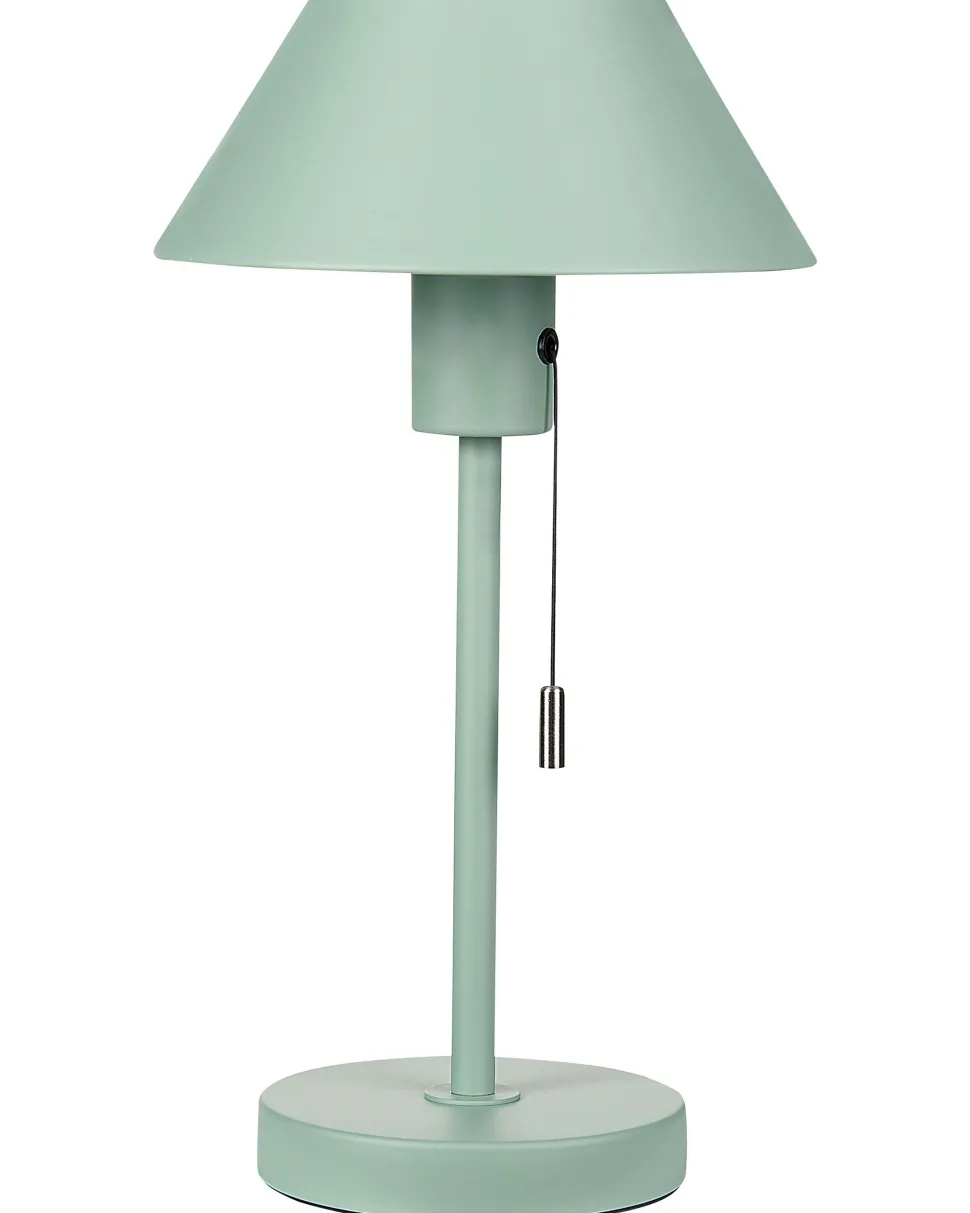 Candeeiro De Mesa Em Metal Verde Claro 37 Cm Caparo