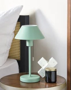 Candeeiro De Mesa Em Metal Verde Claro 37 Cm Caparo