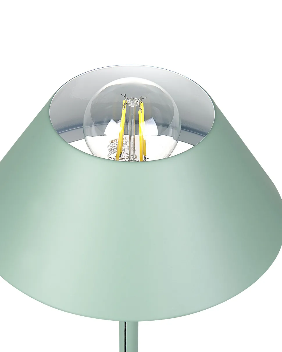 Candeeiro De Mesa Em Metal Verde Claro 37 Cm Caparo