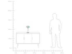 Candeeiro De Mesa Em Metal Verde Claro 37 Cm Caparo