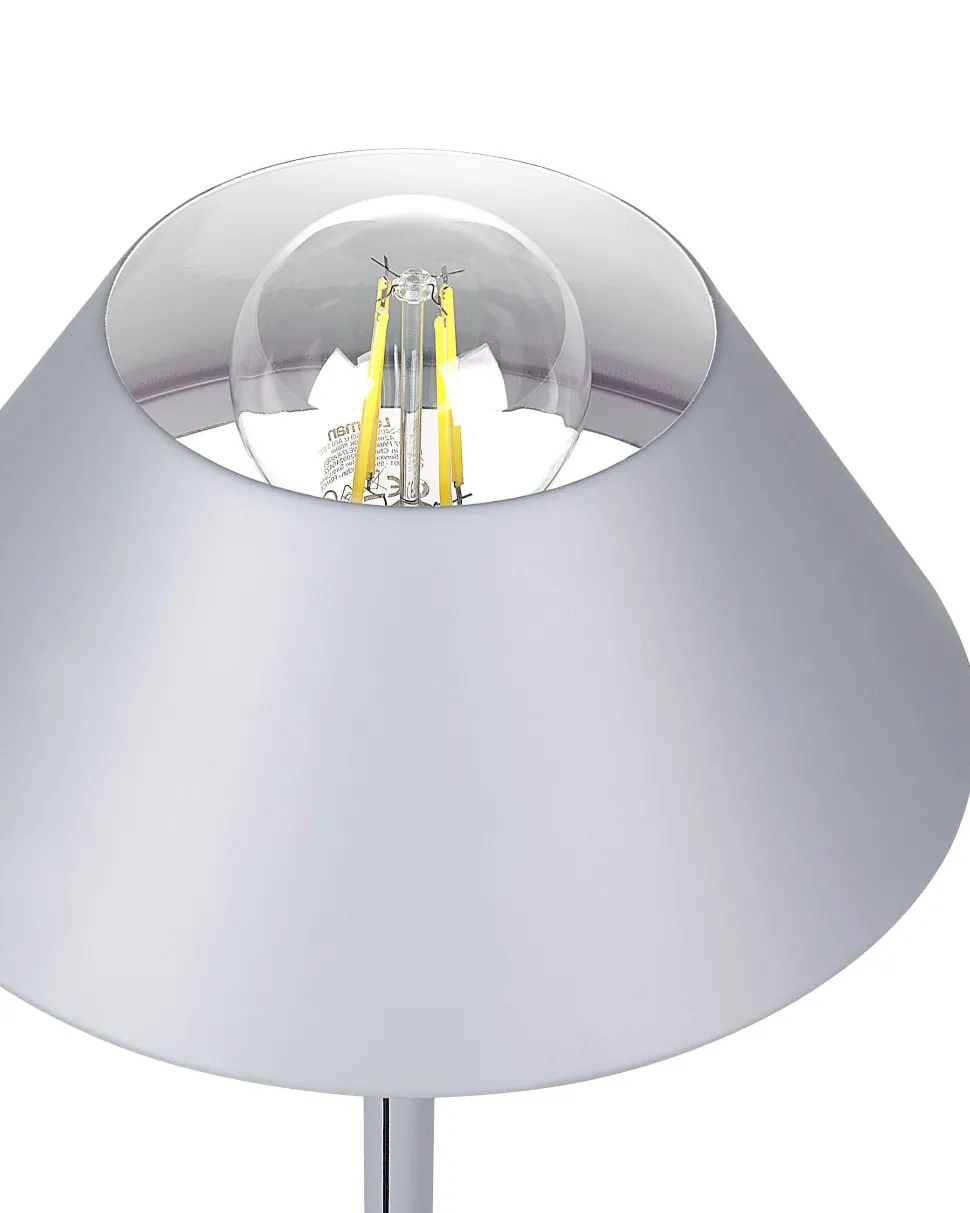 Candeeiro De Mesa Em Metal Cinzento Claro 37 Cm Caparo