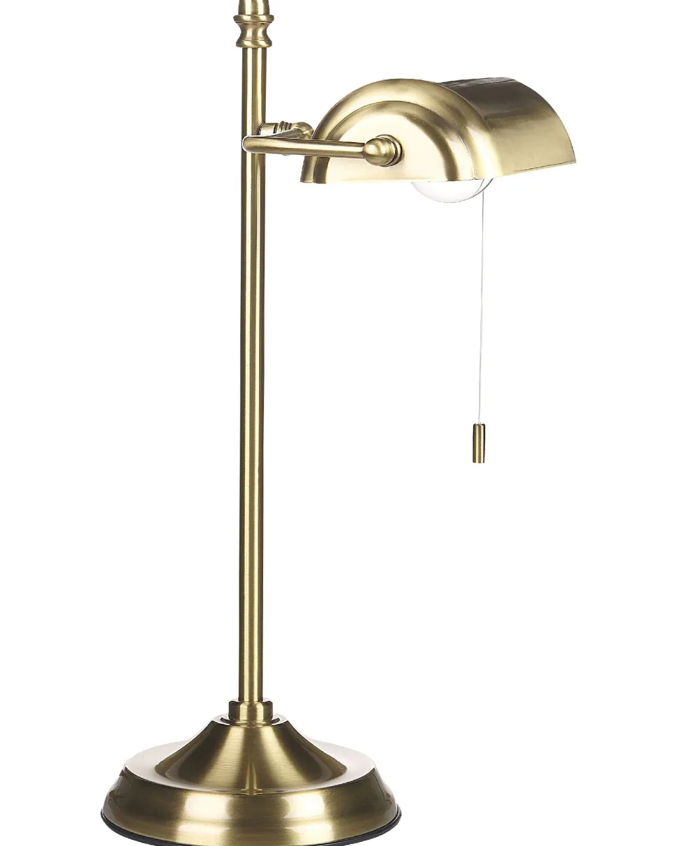 Candeeiro De Mesa Em Metal Dourado 52 Cm Maraval