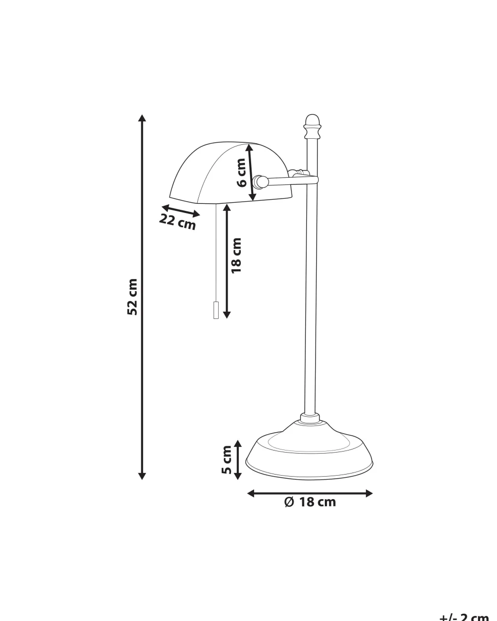 Candeeiro De Mesa Em Metal Dourado 52 Cm Maraval