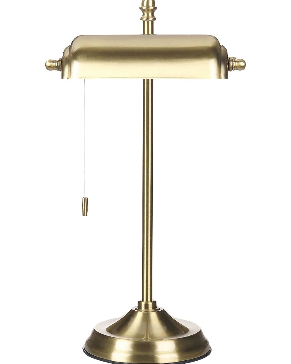 Candeeiro De Mesa Em Metal Dourado 52 Cm Maraval