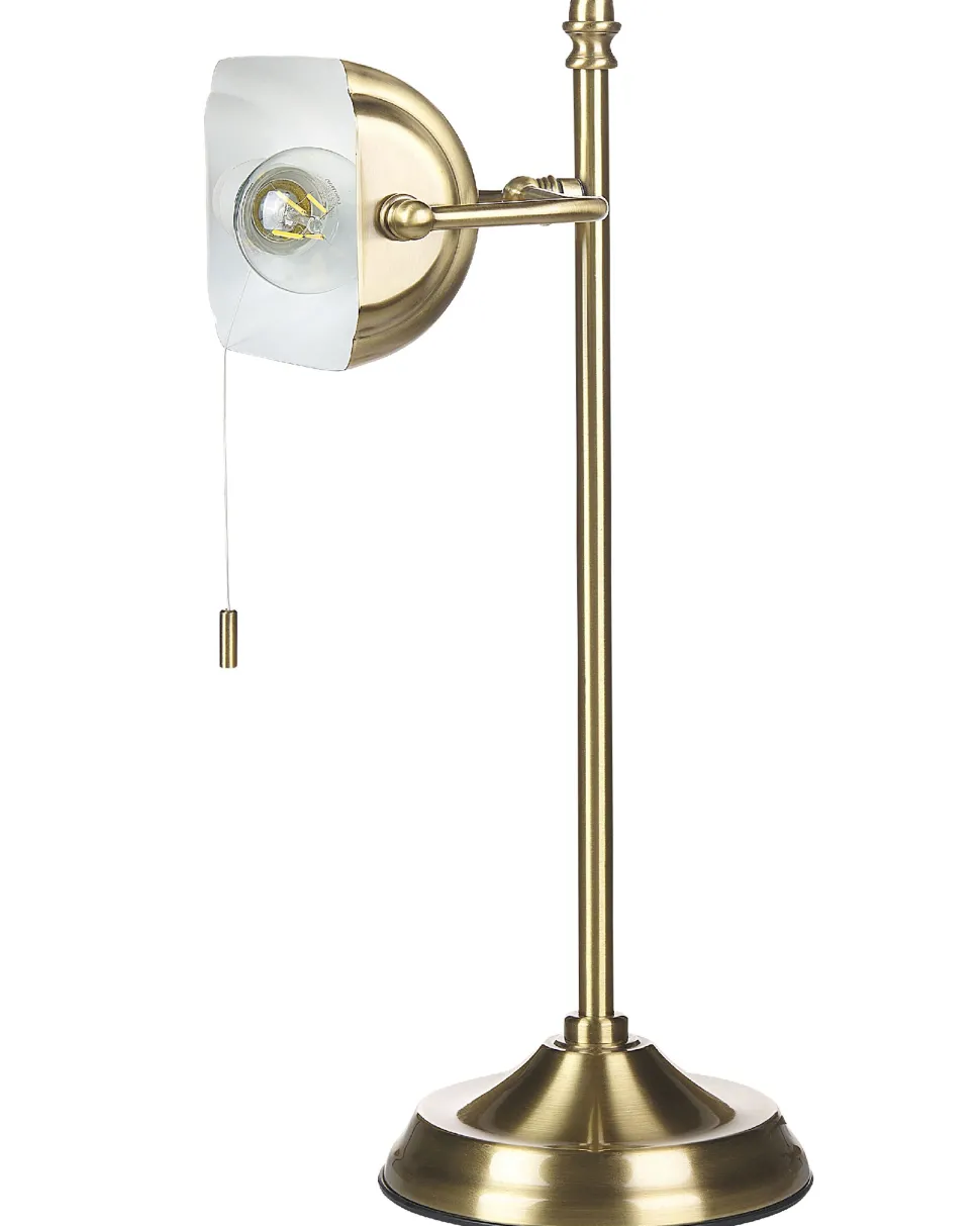 Candeeiro De Mesa Em Metal Dourado 52 Cm Maraval