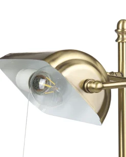 Candeeiro De Mesa Em Metal Dourado 52 Cm Maraval