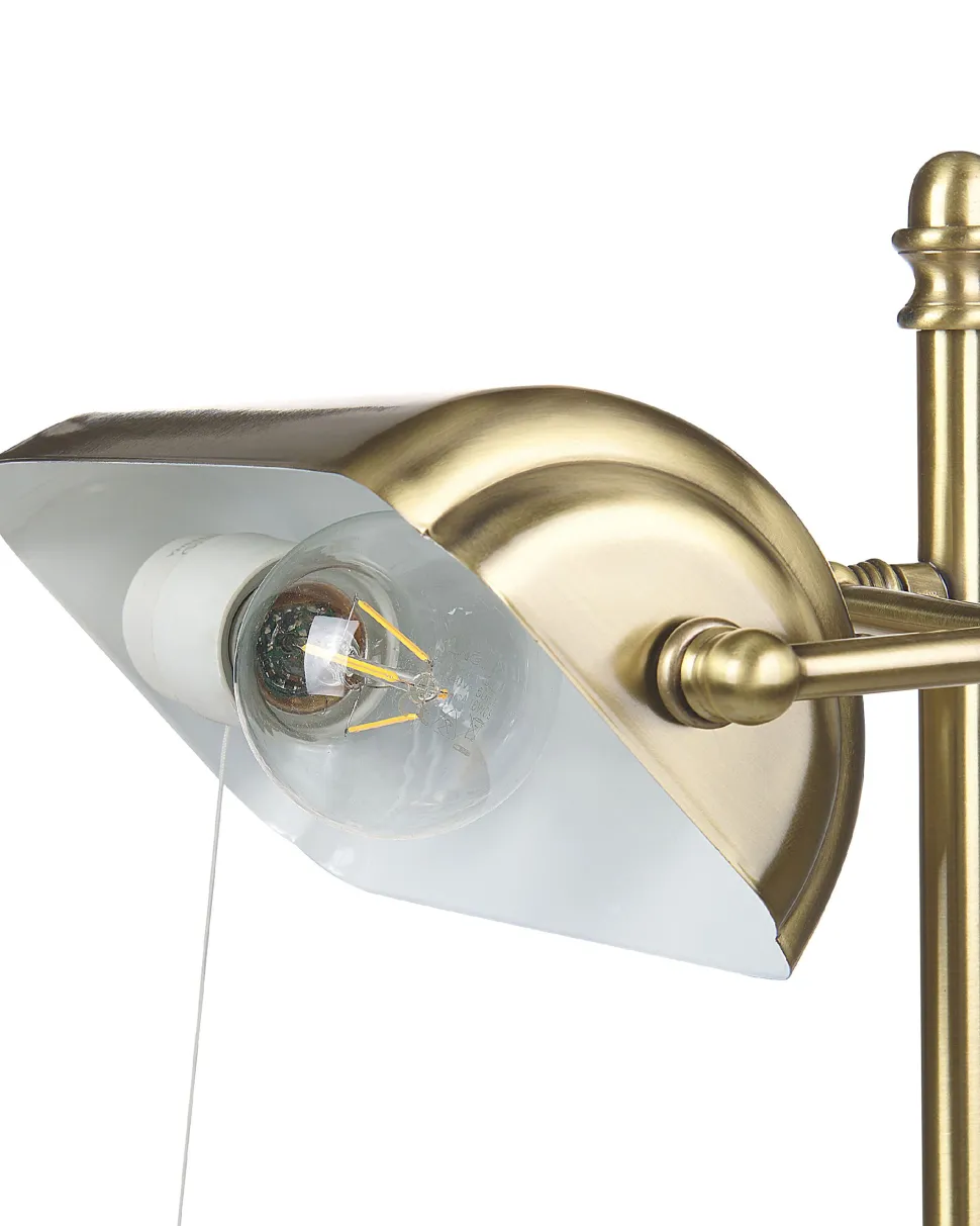 Candeeiro De Mesa Em Metal Dourado 52 Cm Maraval