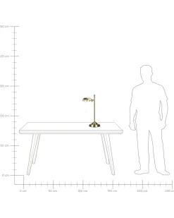 Candeeiro De Mesa Em Metal Dourado 52 Cm Maraval