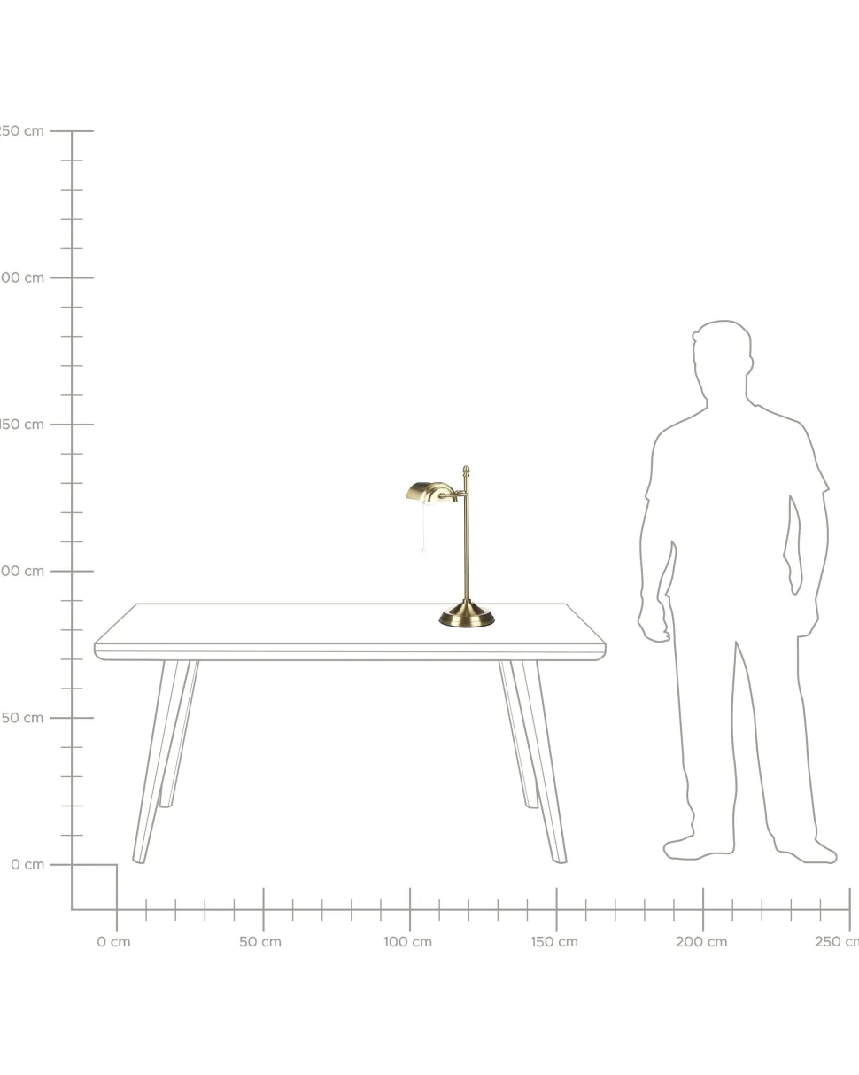Candeeiro De Mesa Em Metal Dourado 52 Cm Maraval