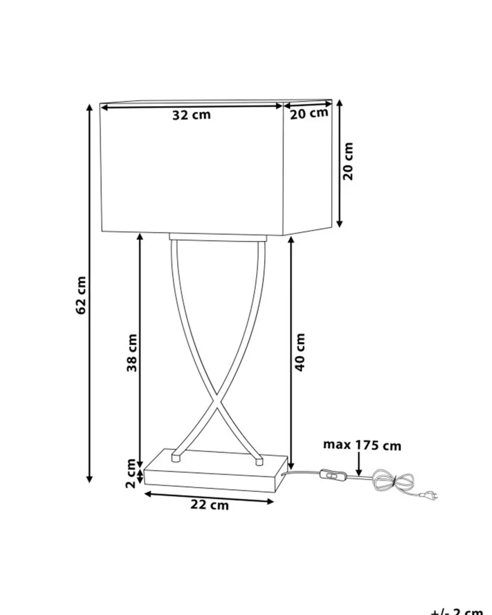 Candeeiro De Mesa Em Metal Prateado E Abajur Branco Yasuni