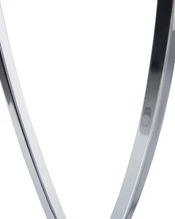 Candeeiro De Mesa Em Metal Prateado E Abajur Branco Yasuni