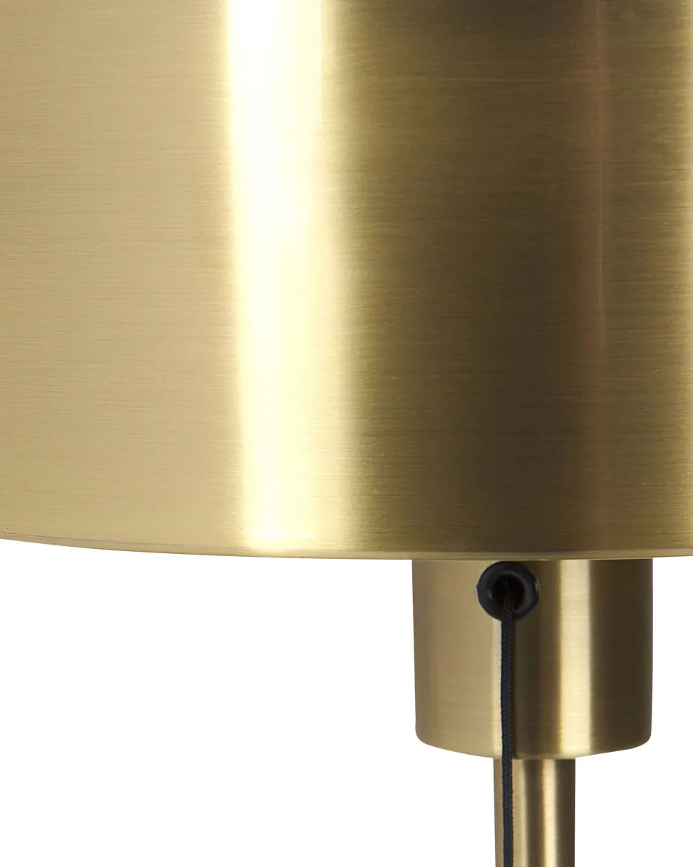 Candeeiro De Mesa Em Metal Dourado Com Entrada Usb 47 Cm Aripo