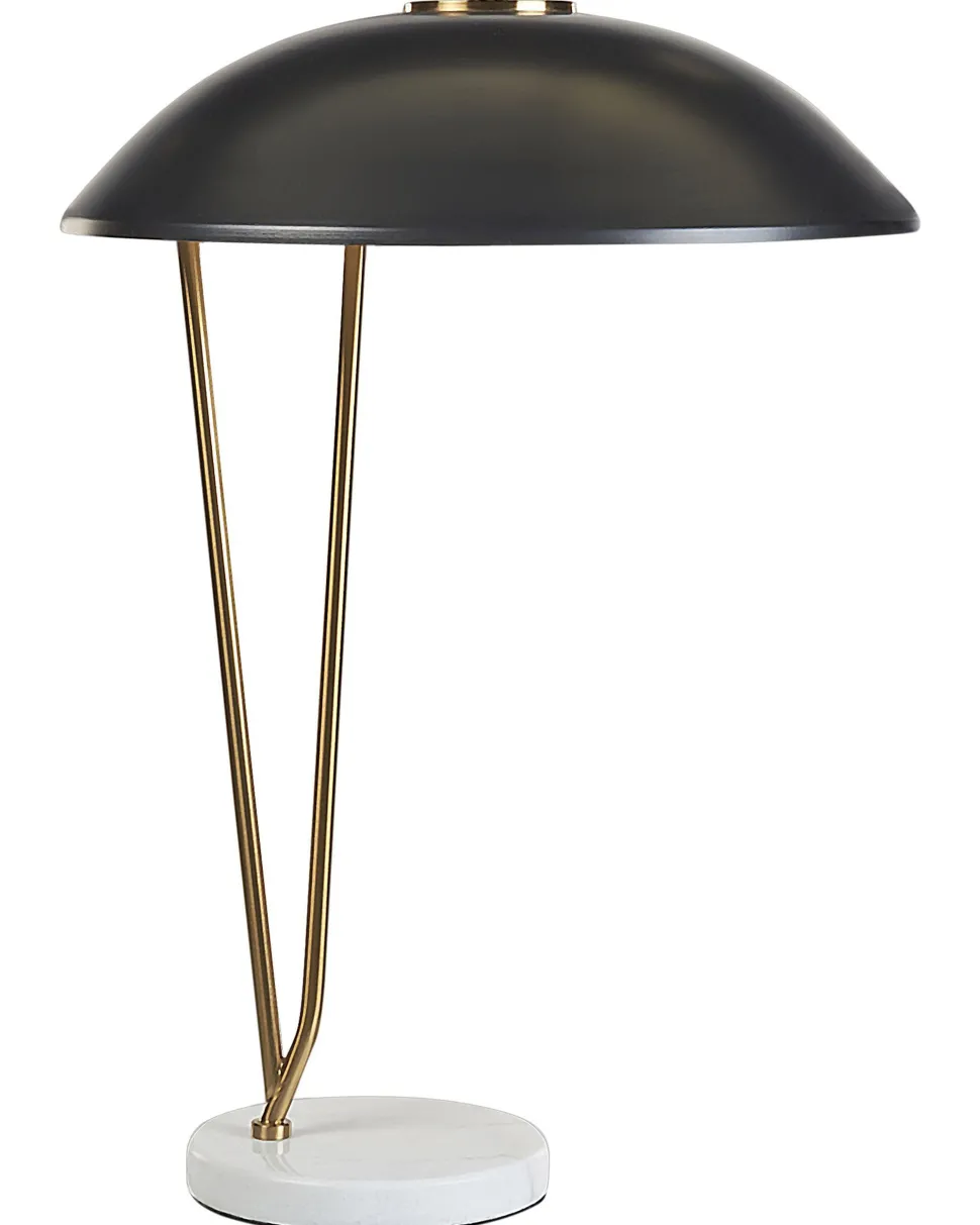 Candeeiro De Mesa Em Metal Preto E Dourado 58 Cm Danto