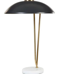 Candeeiro De Mesa Em Metal Preto E Dourado 58 Cm Danto