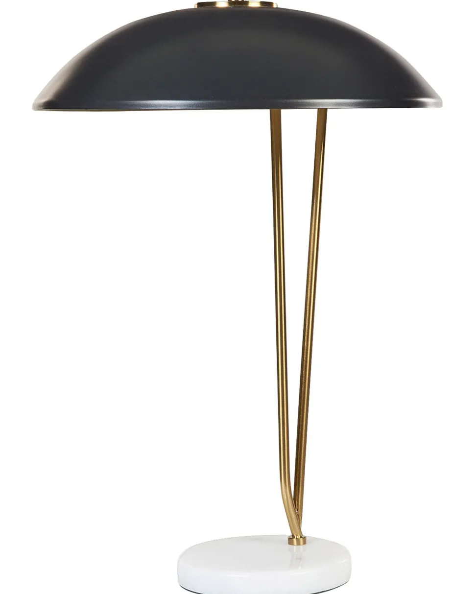Candeeiro De Mesa Em Metal Preto E Dourado 58 Cm Danto