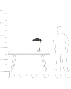 Candeeiro De Mesa Em Metal Preto E Dourado 58 Cm Danto