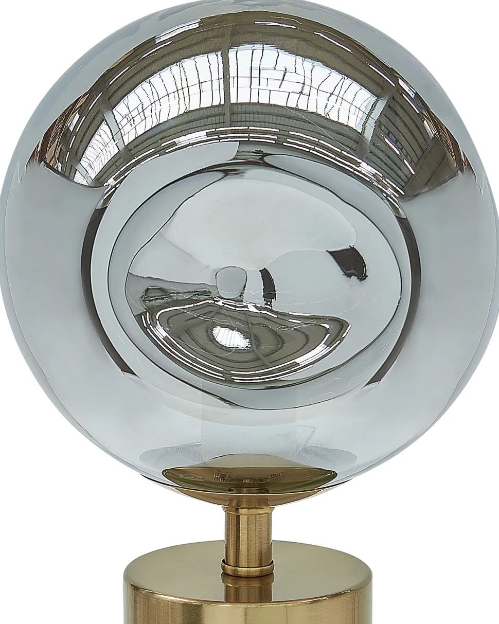 Candeeiro De Mesa Em Metal Cor De Bronze E Prateado Boyd