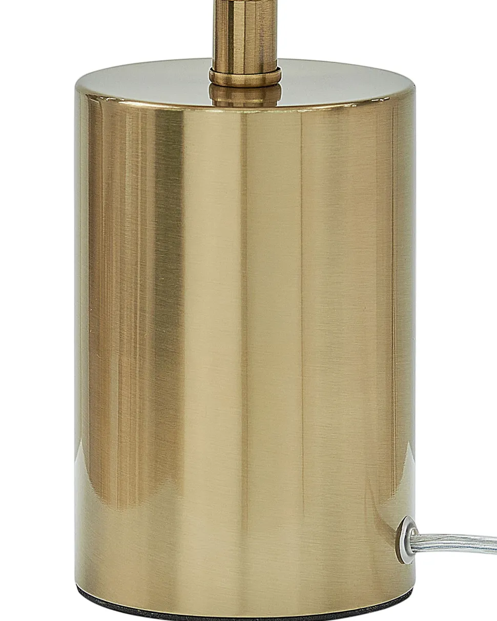 Candeeiro De Mesa Em Metal Cor De Bronze E Prateado Boyd