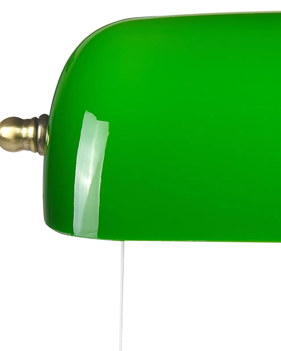 Candeeiro De Mesa Em Metal Dourado E Verde 52 Cm Maraval