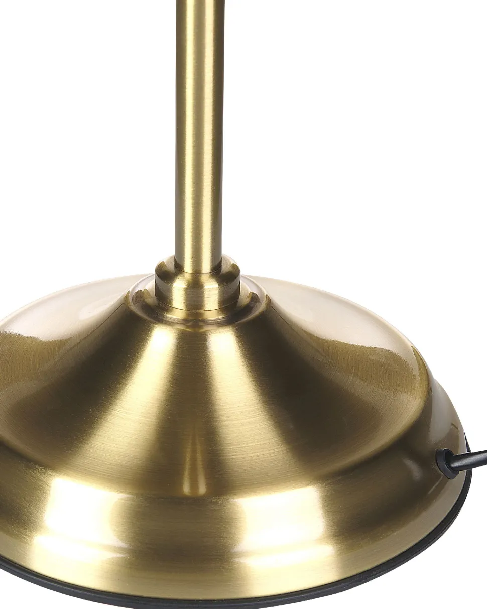 Candeeiro De Mesa Em Metal Dourado E Verde 52 Cm Maraval