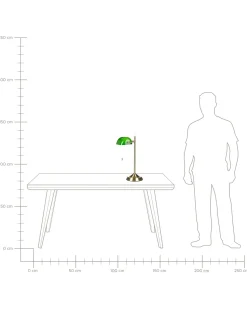 Candeeiro De Mesa Em Metal Dourado E Verde 52 Cm Maraval