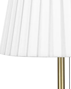 Candeeiro De Mesa Em Metal Cor De Bronze E Branco 48 Cm Torysa