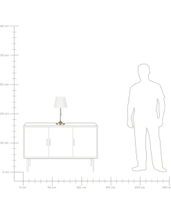 Candeeiro De Mesa Em Metal Cor De Bronze E Branco 48 Cm Torysa