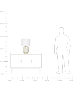 Candeeiro De Mesa Em Metal Dourado 58 Cm Thouet