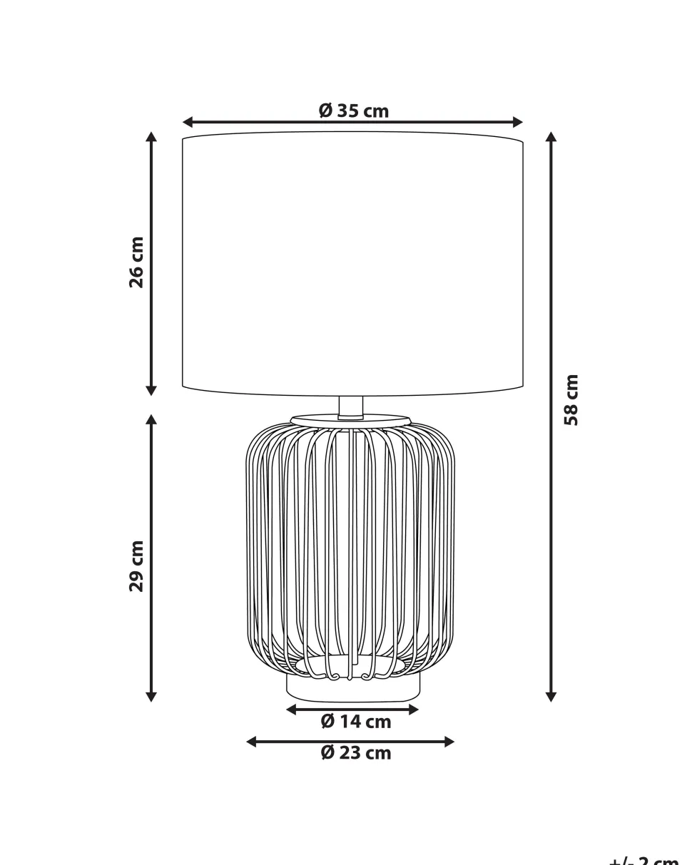 Candeeiro De Mesa Em Metal Dourado 58 Cm Thouet