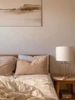 Candeeiro De Mesa Em Metal Dourado 58 Cm Thouet