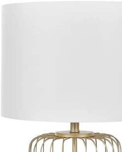 Candeeiro De Mesa Em Metal Dourado 58 Cm Thouet