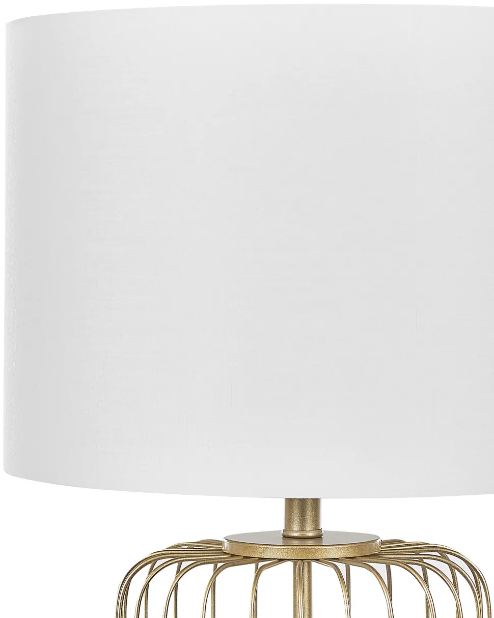 Candeeiro De Mesa Em Metal Dourado 58 Cm Thouet