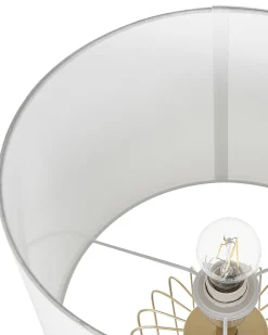 Candeeiro De Mesa Em Metal Dourado 58 Cm Thouet