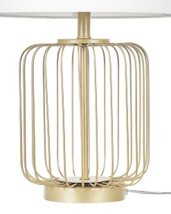 Candeeiro De Mesa Em Metal Dourado 58 Cm Thouet