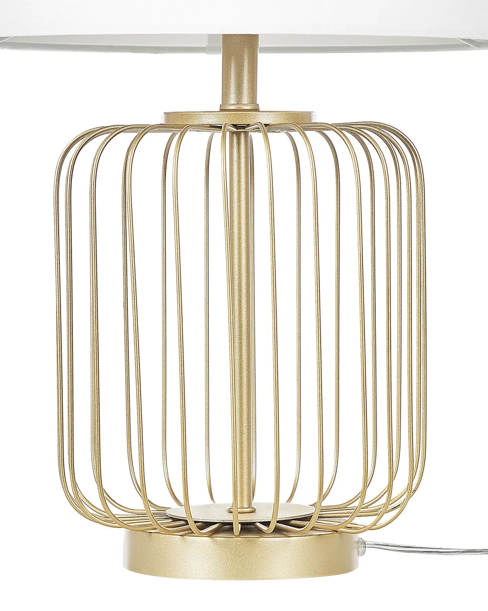 Candeeiro De Mesa Em Metal Dourado 58 Cm Thouet