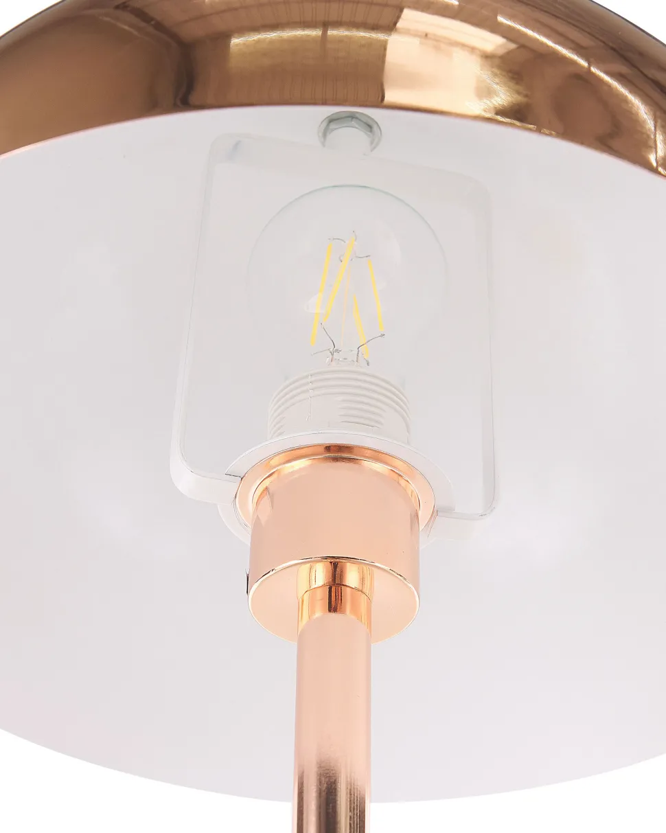 Candeeiro De Mesa Em Metal Cor De Cobre 64 Cm Macasia