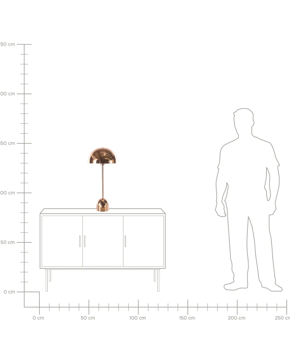 Candeeiro De Mesa Em Metal Cor De Cobre 64 Cm Macasia