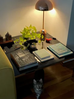 Candeeiro De Mesa Em Metal Cor De Cobre 64 Cm Macasia