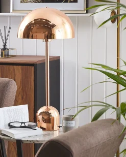 Candeeiro De Mesa Em Metal Cor De Cobre 64 Cm Macasia