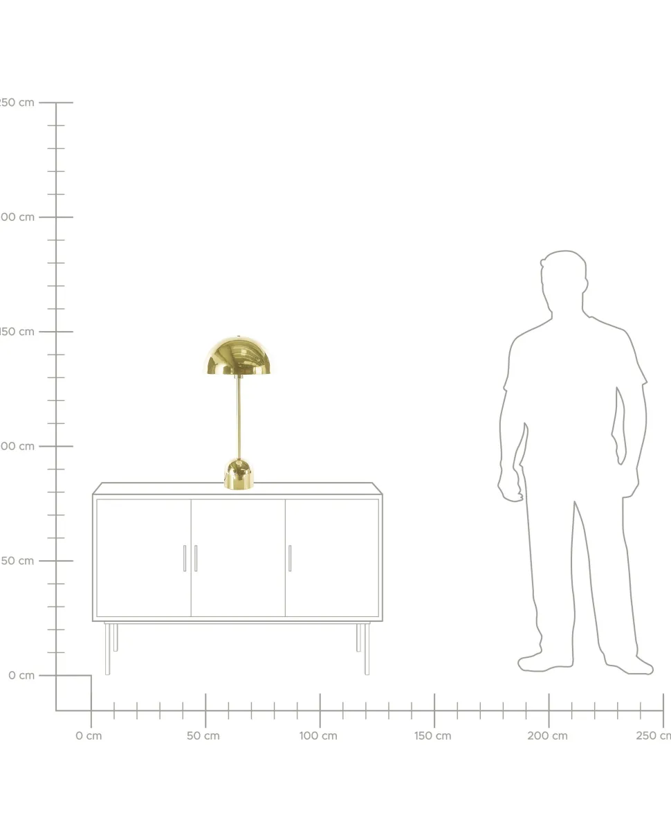 Candeeiro De Mesa Em Metal Dourado 64 Cm Macasia