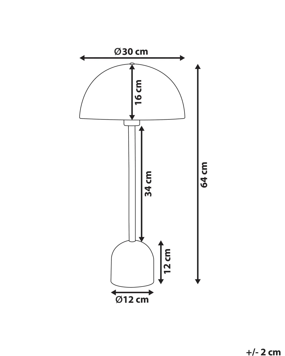 Candeeiro De Mesa Em Metal Dourado 64 Cm Macasia