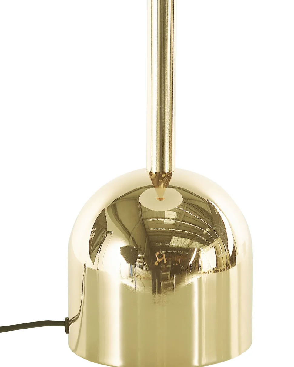 Candeeiro De Mesa Em Metal Dourado 64 Cm Macasia