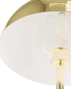 Candeeiro De Mesa Em Metal Dourado 64 Cm Macasia