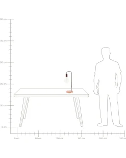 Candeeiro De Mesa Em Metal Cor De Cobre Savena