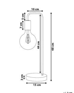 Candeeiro De Mesa Em Metal Cor De Cobre Savena
