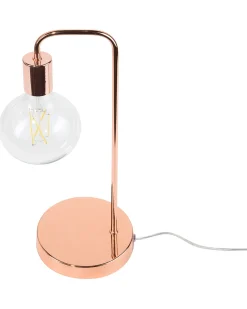 Candeeiro De Mesa Em Metal Cor De Cobre Savena